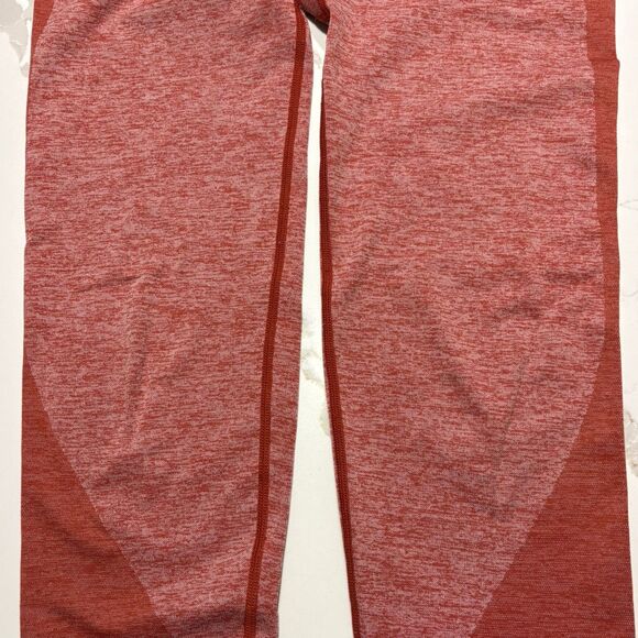 PINK Victoria’s Secret High-Waisted Seamless Yoga Leggings Rust Orange Medium - Picture 8 of 12